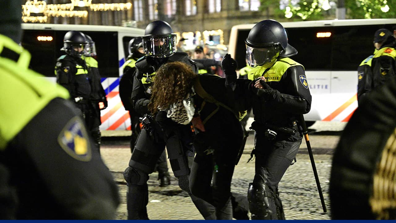 Dutch police detain suspect during
