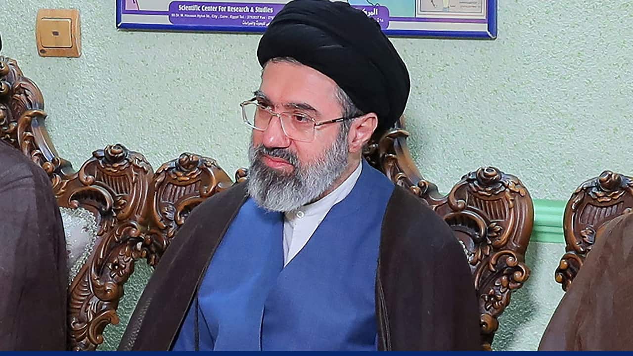 Mojtaba Khamenei seated during meeting after becoming Iranโs supreme leader.